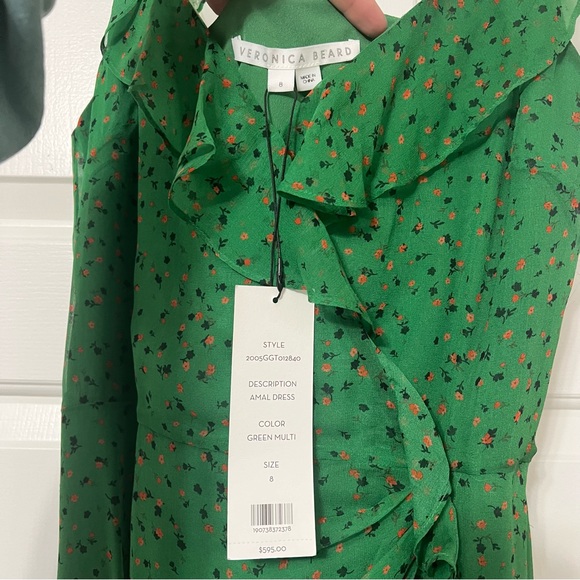 Veronica Beard Green Ruffle Dress - Picture 3 of 7